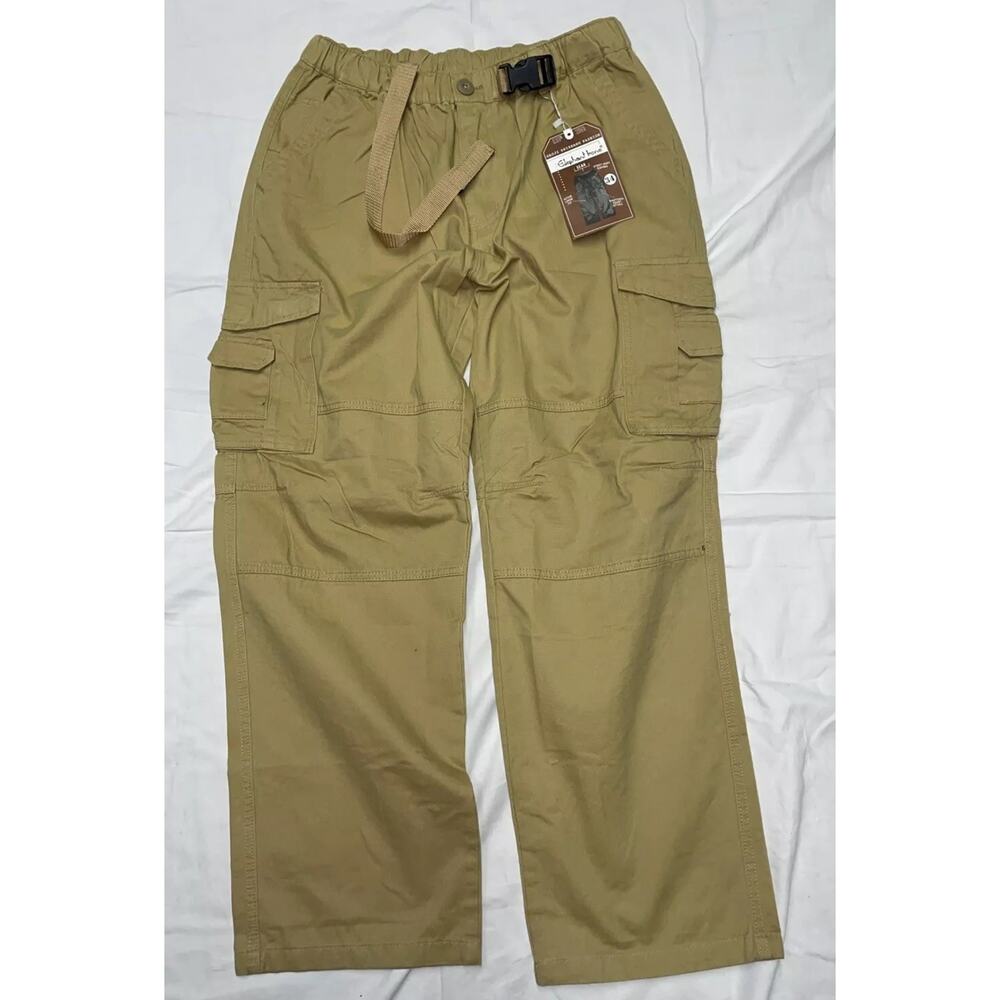 Elephant Bone Cargo Pants Straight Leg Mens Size 34 Color Khaki